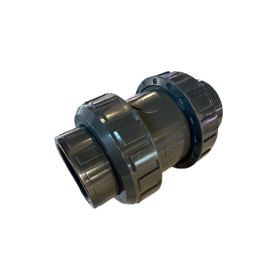 PVC-Rückschlagventil S6 grau mit Klebemuffen metrisch PN 16 d50